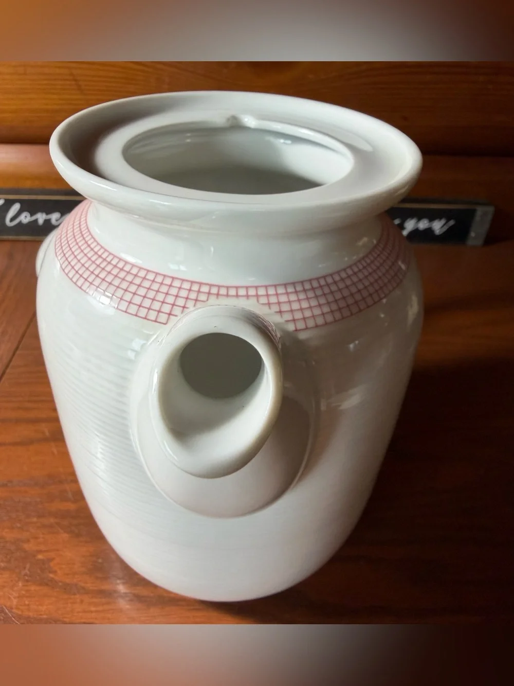 FLORIDA by Thomas Coffee Tea Pot Rosenthal made in Germany white w/ pink trim